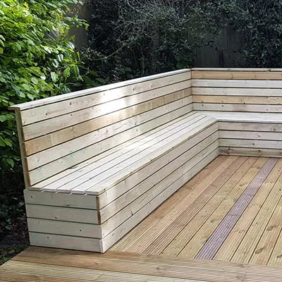 wooden seating