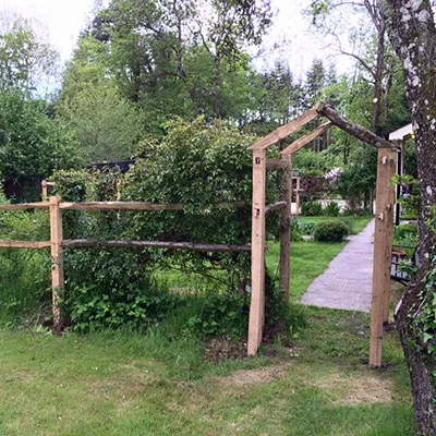 wooden archway